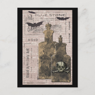 Apothecary Poison Labels Bottles Postcard