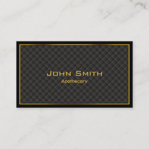Apothecary Professional Gold Frame Diamond Grids  Business Card