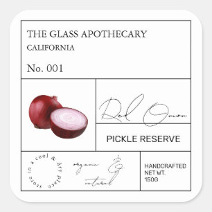 Apothecary Red Onion Label