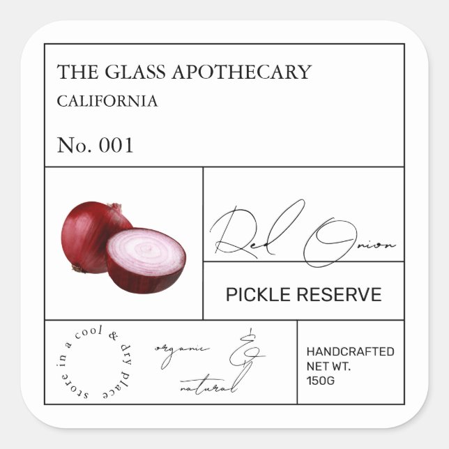 Apothecary Red Onion Label (Front)