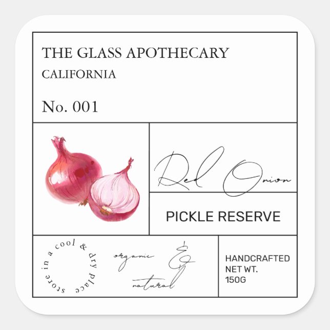 Apothecary Red Onion Label (Front)