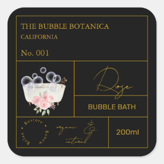 Apothecary Rose Bubble Bath Label