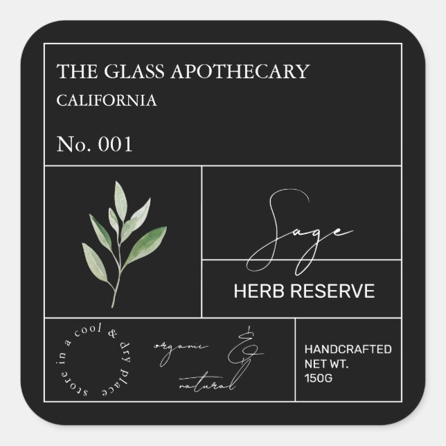 Apothecary Sage Label (Front)