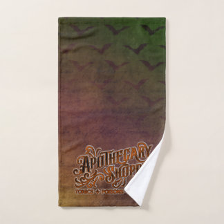 Apothecary Shoppe Halloween Gothic Sign Hand Towel