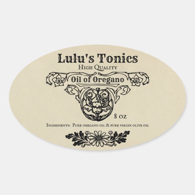 Apothecary Style Labels (Front)
