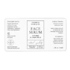Apothecary Style Modern Cosmetic Bottle Label