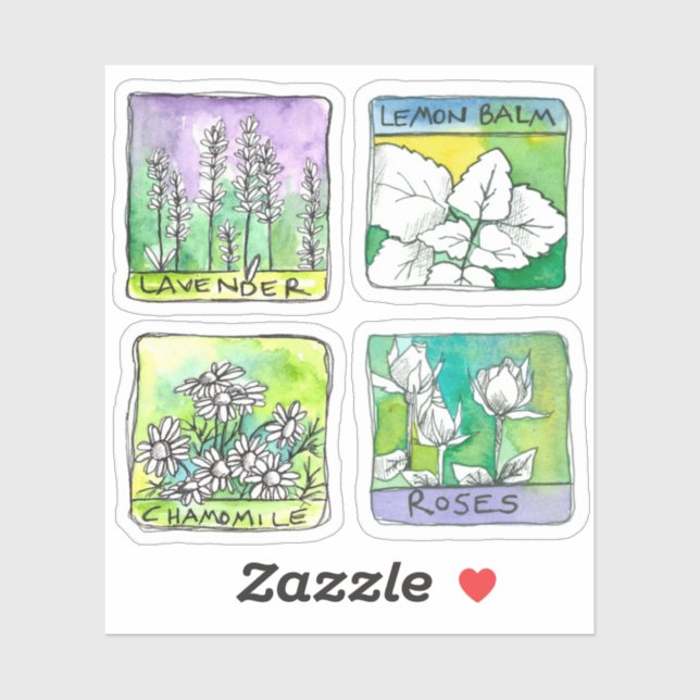 Apothecary Tea Jar Étiquettes Chamomile Rose (Feuille)