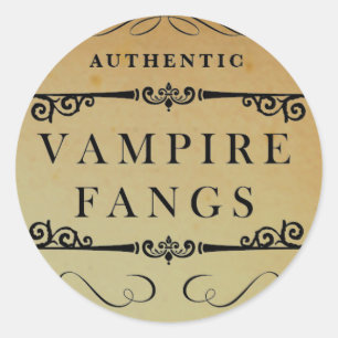 Apothecary Vampire Fangs Halloween Stickers