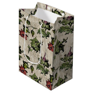 Apothecary Witch Plant   Steampunk Botanical Herbs Medium Gift Bag