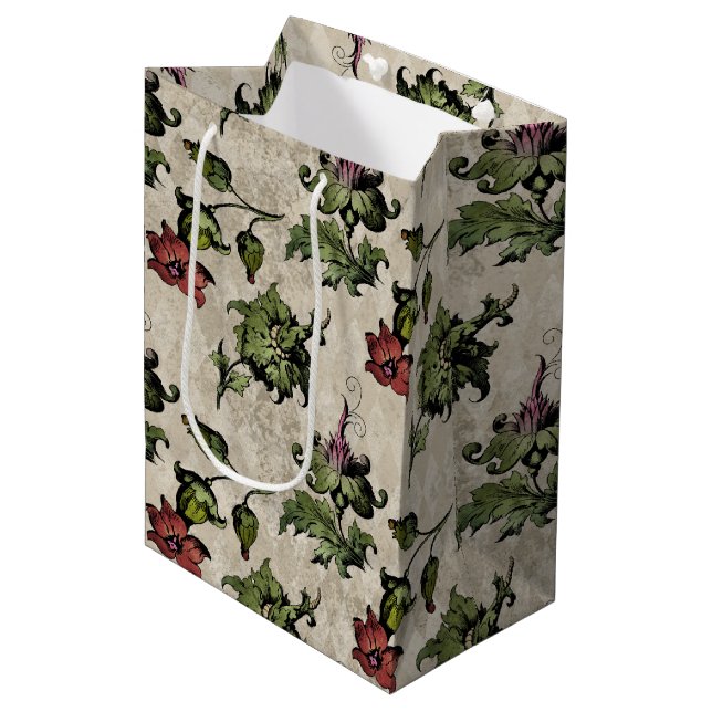 Apothecary Witch Plant | Steampunk Botanical Herbs Medium Gift Bag (Front Angled)