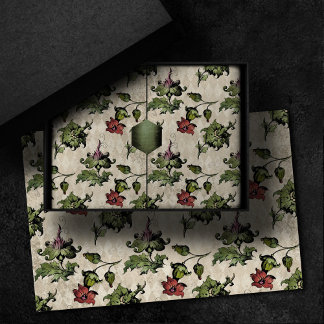 Apothecary Witch Plant | Steampunk Botanical Herbs Tissue Paper
