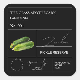 Apothecary Zucchini Label
