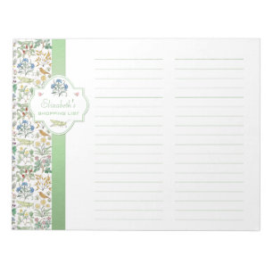 Apothecary's Garden Custom Shopping List Notepad