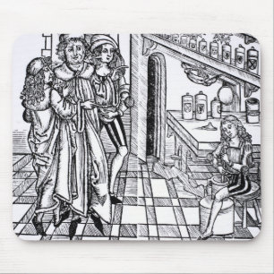 Apothecary's shop, from 'Das Buch der Cirugia' pub Mouse Pad