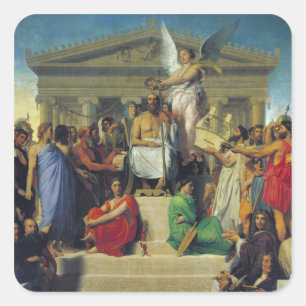 Apotheosis of Homer, 1827 Square Sticker