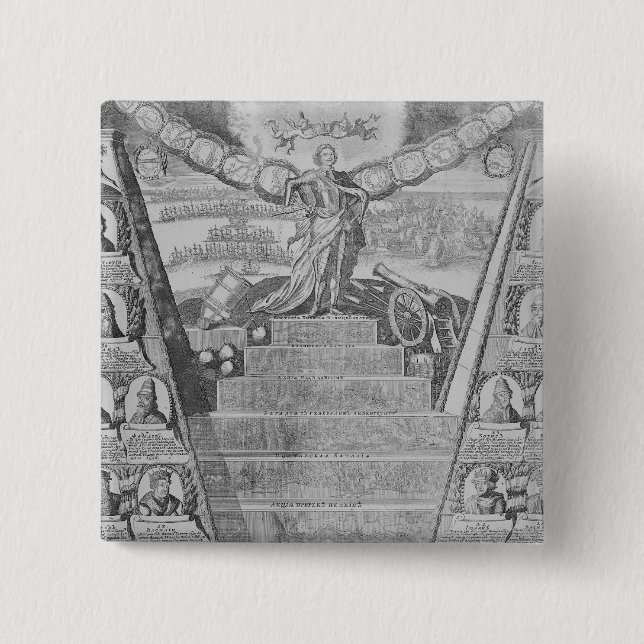 Apotheosis of Peter the Great 2 Inch Square Button (Front)