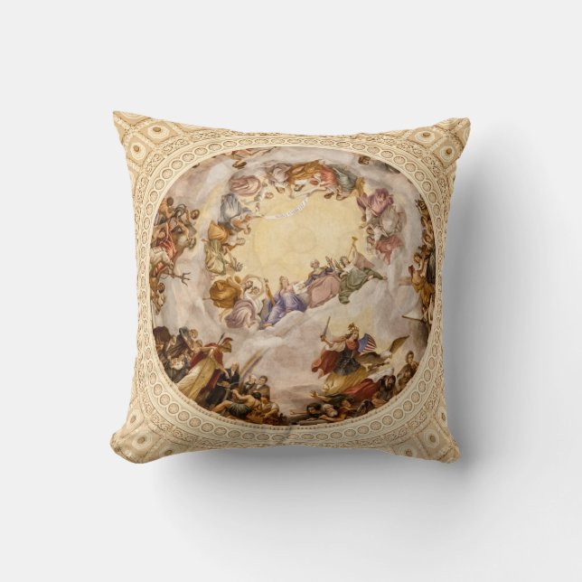 Apotheosis of Washington Throw Pillow (Front)