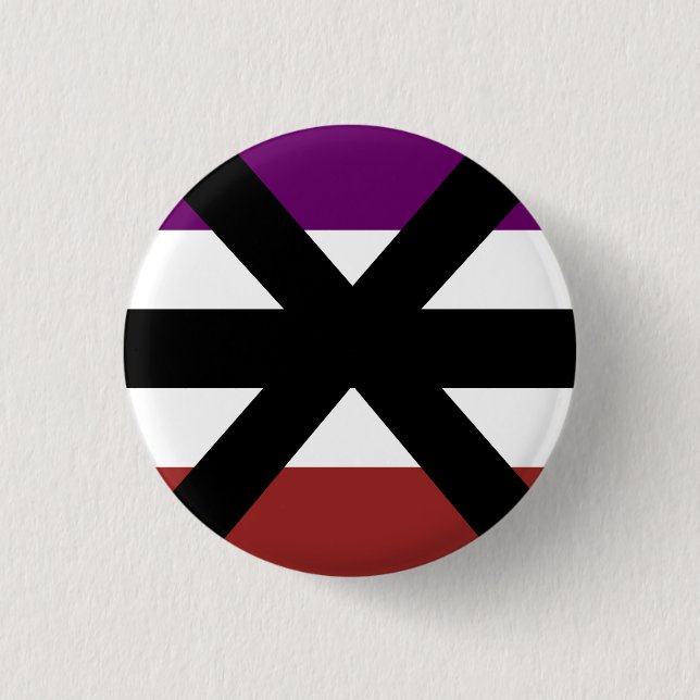 Apothisexual Pride Flag Badge 1 Inch Round Button (Front)
