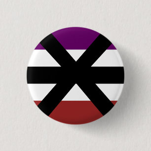 Apothisexual Pride Flag Badge 1 Inch Round Button