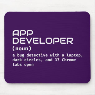 App Developer Humour Mouse Pad