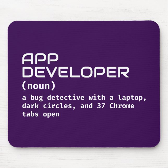App Developer Humour Mouse Pad (Front)