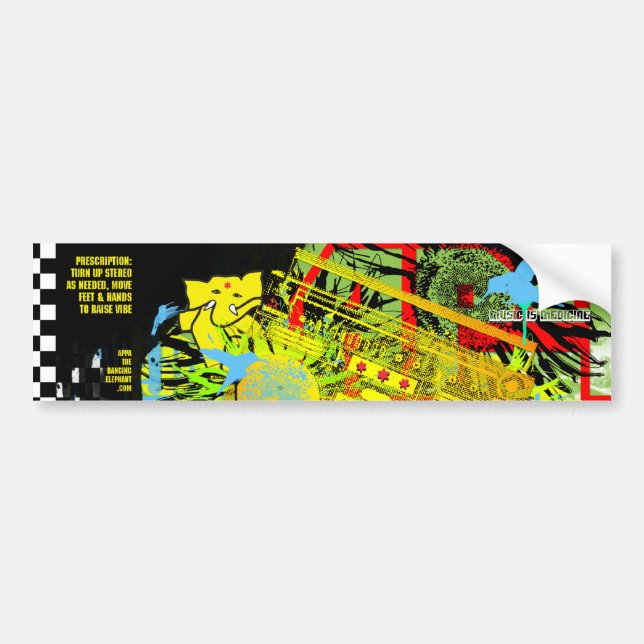 APPA :: MUSIC IS MEDICINE BUMPER STICKER (Front)