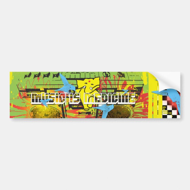 APPA :: MUSIC IS MEDICINE (( DEUX )) BUMPER STICKER (Front)