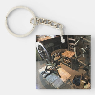 Appalachian Home Life at Mabry Mill, Virginia Post Keychain