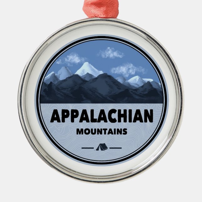 Appalachian Mountains Camping Metal Ornament (Front)