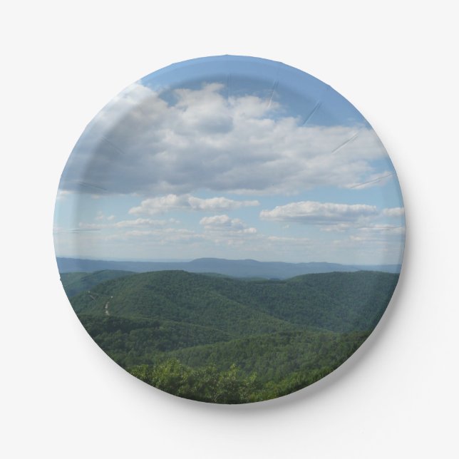 Appalachian Mountains I Shenandoah Paper Plate (Front)