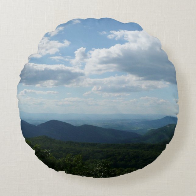 Appalachian Mountains II Shenandoah Round Pillow (Front)