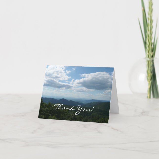 Appalachian Mountains II Shenandoah Thank You Card (Front)