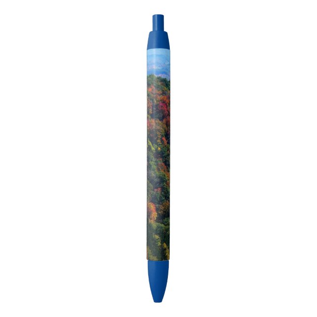 Appalachian Mountains in Fall Blue Ink Pen (Front Vertical)