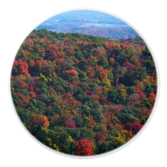 Appalachian Mountains in Fall Ceramic Knob (Front)