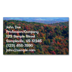 Appalachian Mountains in Fall Magnetic Business Card