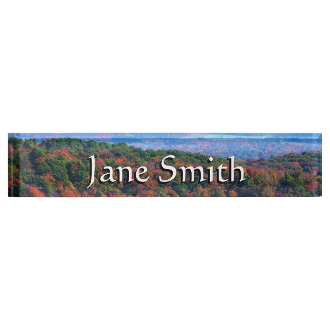 Appalachian Mountains in Fall Nameplate (Front)