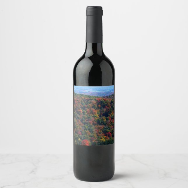 Appalachian Mountains in Fall Wine Label (Front)