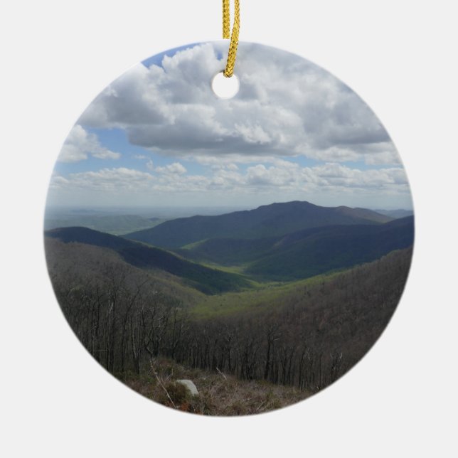 Appalachian Mountains in Spring Ceramic Ornament (Front)