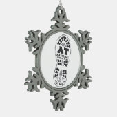 Appalachian National Scenic Trail Snowflake Pewter Christmas Ornament (Left)