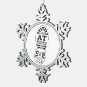 Appalachian National Scenic Trail Snowflake Pewter Christmas Ornament (Right)
