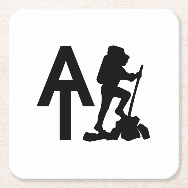 Appalachian Trail  -  AT  -  Bucket List Hike Square Paper Coaster (Front)