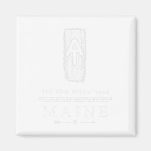 Appalachian Trail Blaze 100 Mile Wilderness Maine Magnet