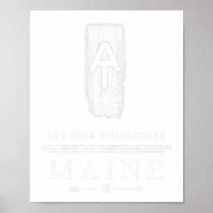 Appalachian Trail Blaze 100 Mile Wilderness Maine  Poster