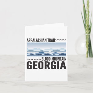 Appalachian Trail Hikers Hiking At Blood Mountain  Card