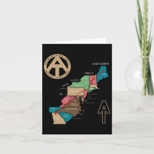 Appalachian Trail Hiking Map Card