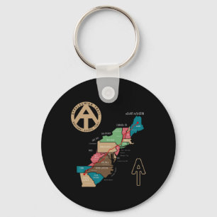 Appalachian Trail Hiking Map Keychain