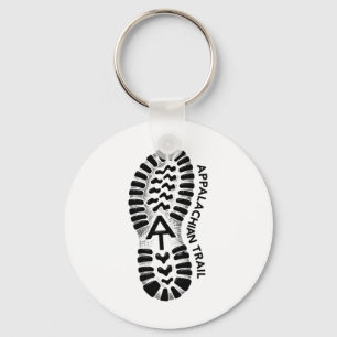 Appalachian Trail Hiking Shoe Footprint Keychain