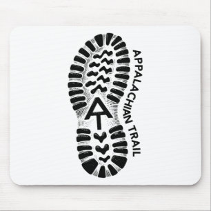 Appalachian Trail Hiking Shoe Footprint  Mouse Pad