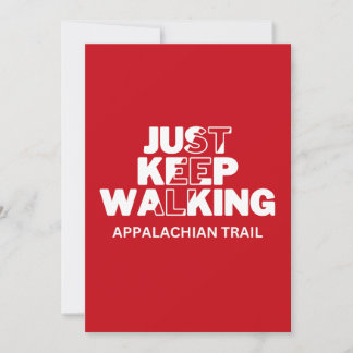 Appalachian Trail "Just Keep Walking" Red Card