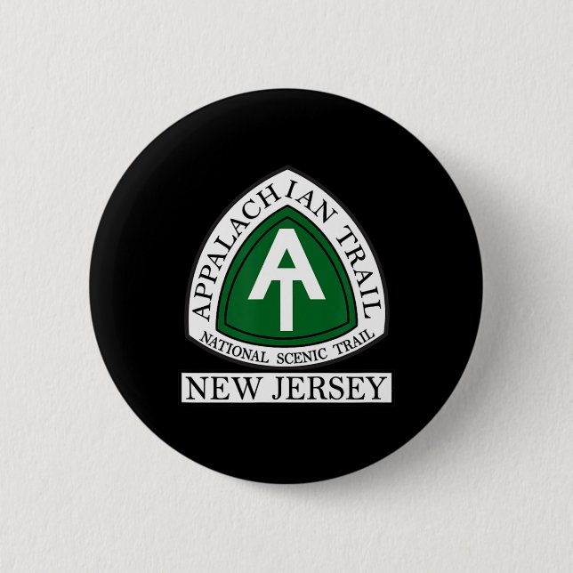 Appalachian Trail New Jersey Nj  2 Inch Round Button (Front)